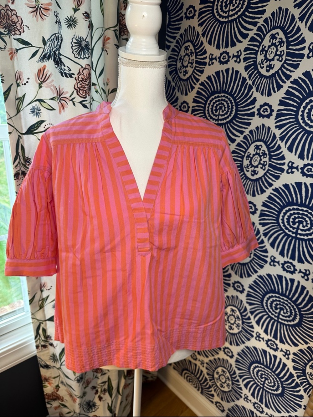 Anthropologie Darcy Popover Puff Sleeve Top